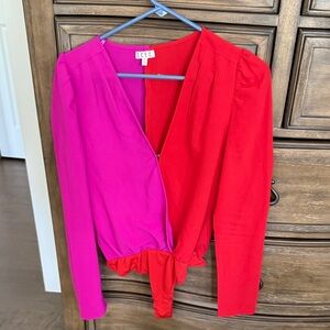 TCEC Women's Bold Red and Pink Bodysuit